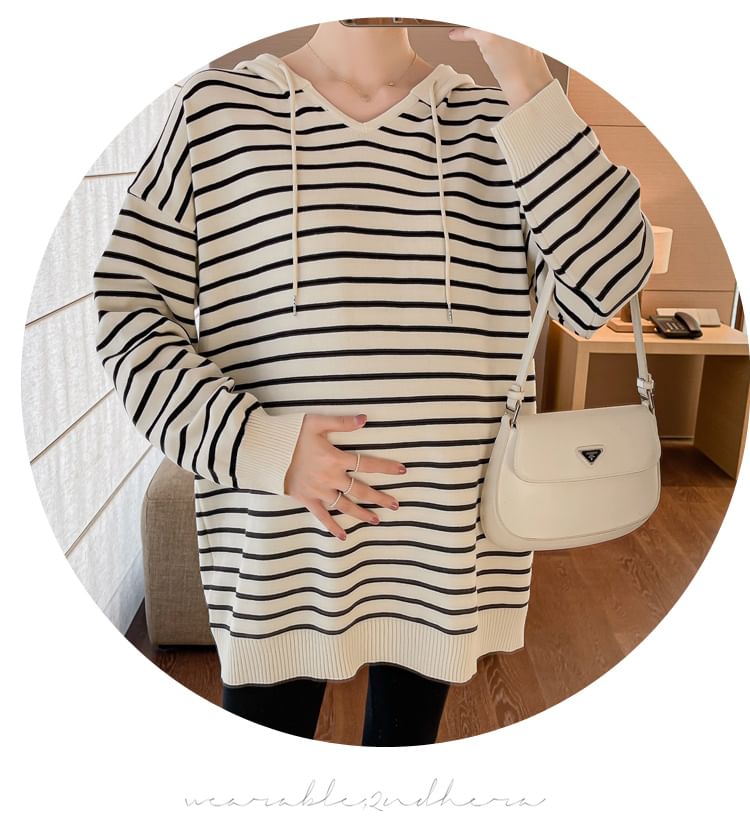 NEUF - Zwangerschapsgestreepte oversized hoodie