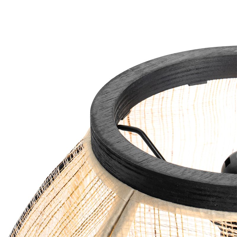 Oosterse hanglamp bruin stof 35 cm - Rob