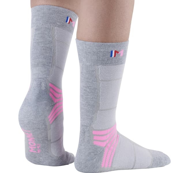 Chaussette randonnée MONNET TREK AIR GRIS ROSE