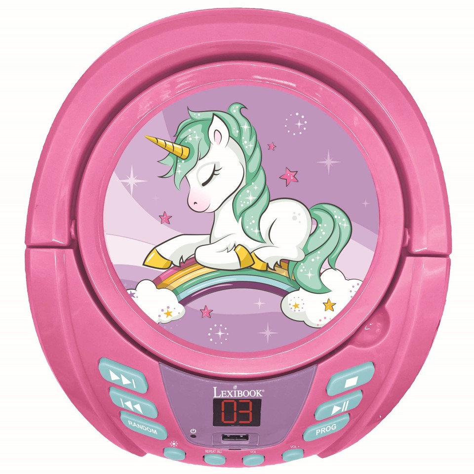 Lexibook - Unicorn Bluetooth bærbar cd-afspiller