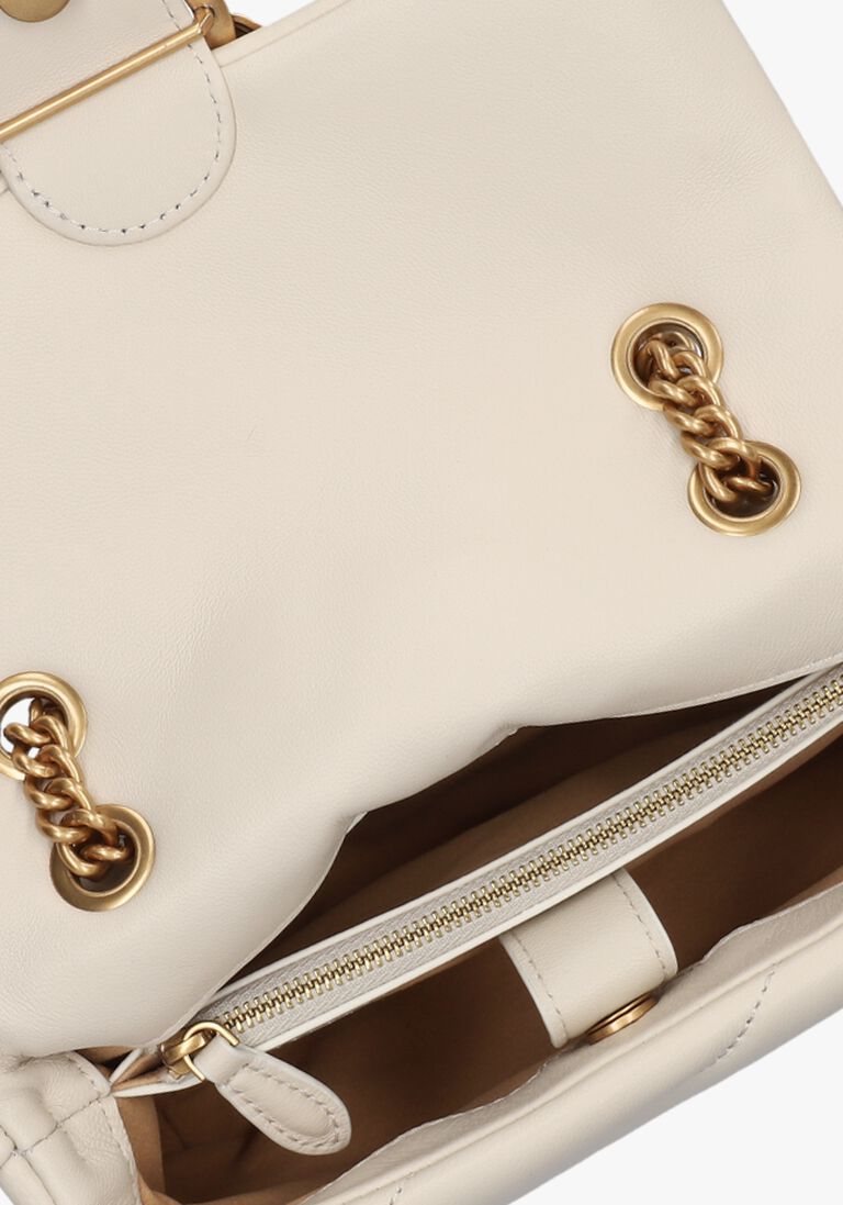 witte pinko schoudertas love puff mini