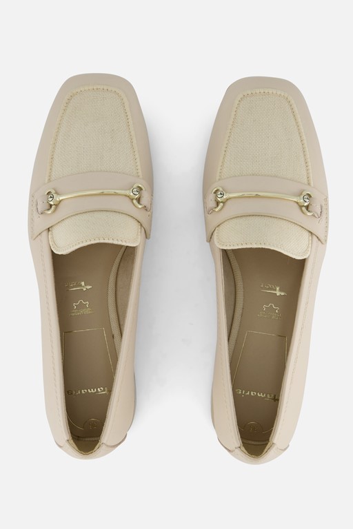 Tamaris Instappers beige Leer