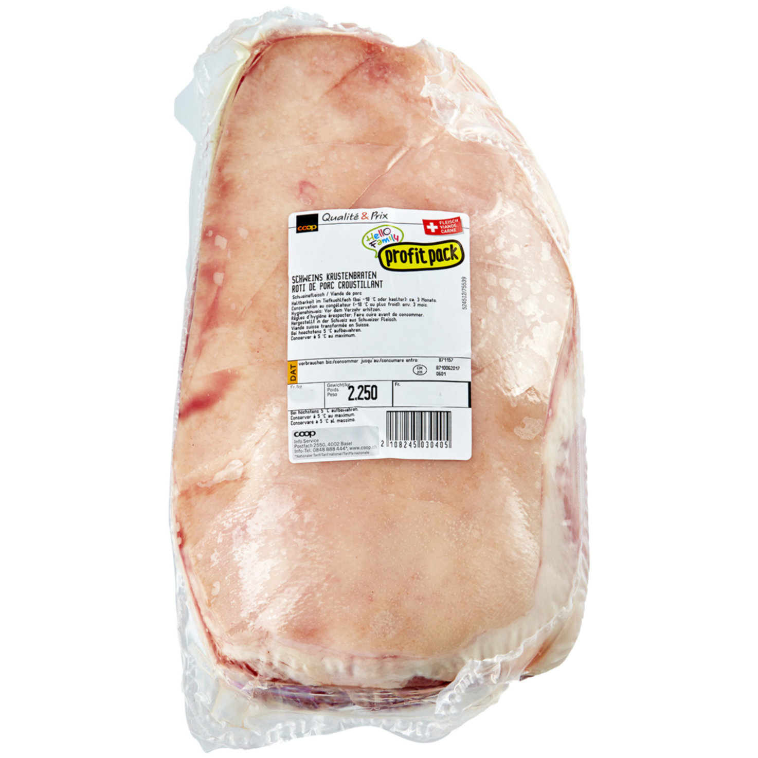 Profit Pack Schweins Krustenbraten mit Schwarte ca. 2.2kg