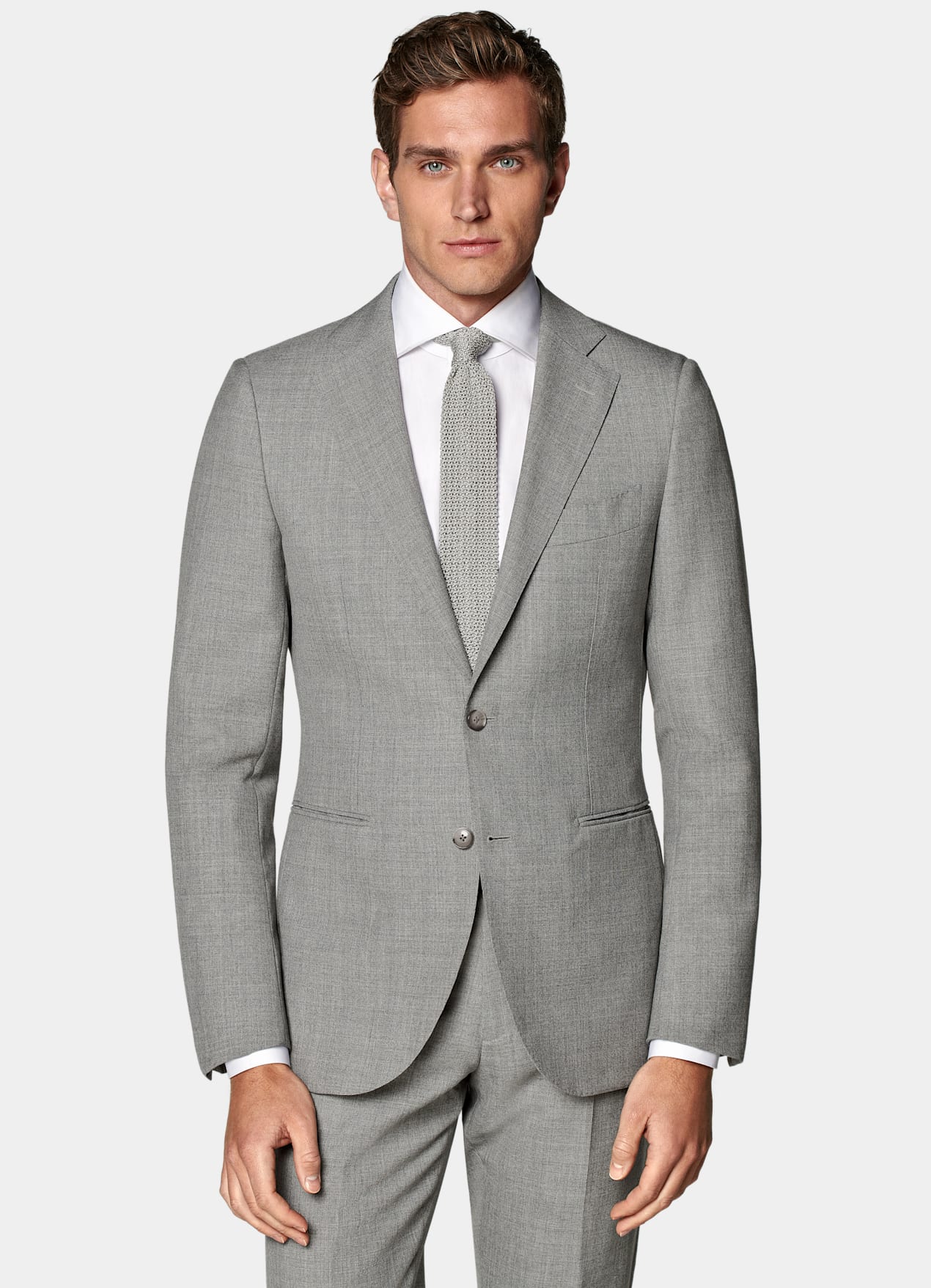 Costume Perennial Lazio coupe Tailored gris clair