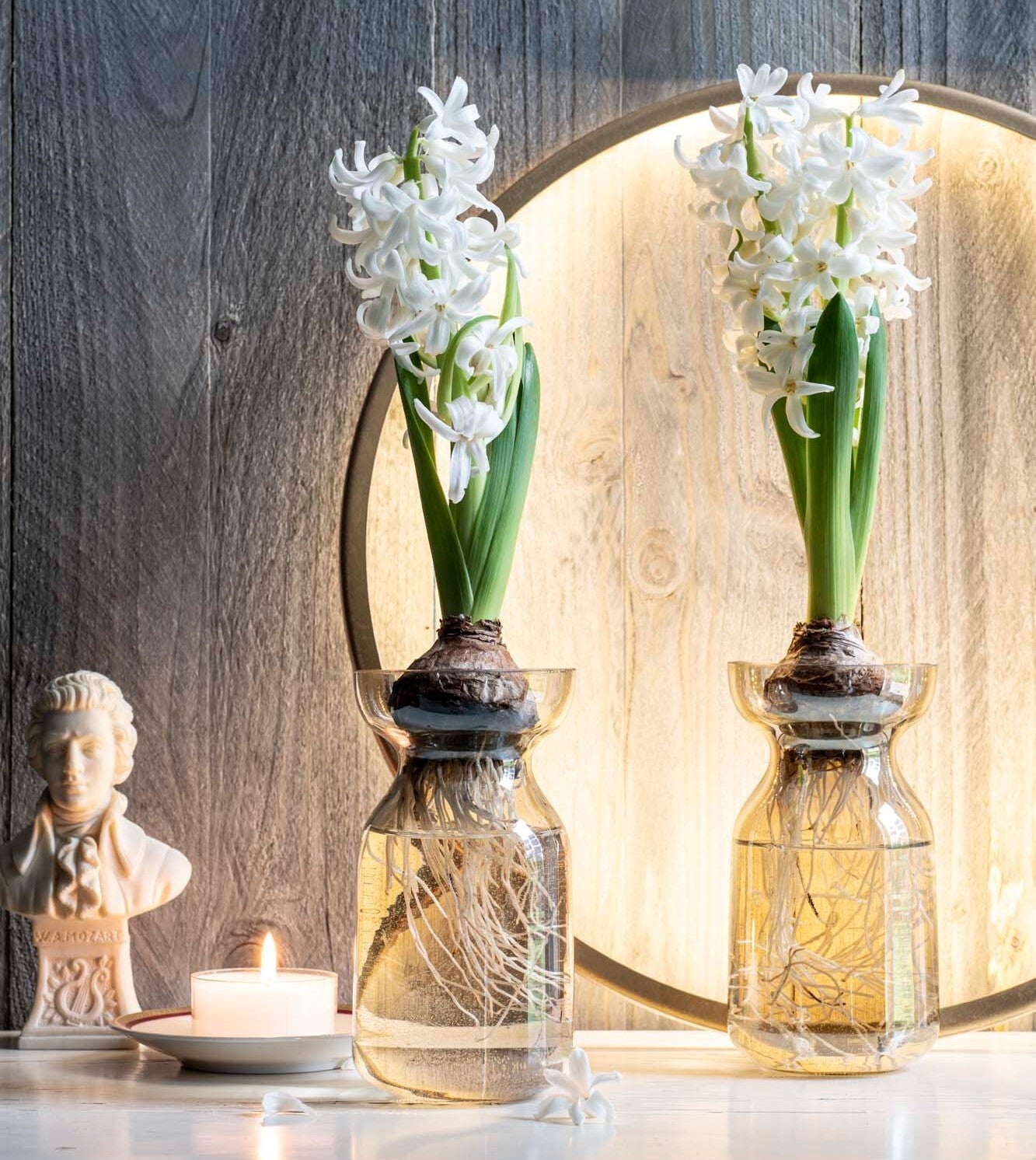 Mica Decorations vaas Tamara bruin D 8 H 15 cm