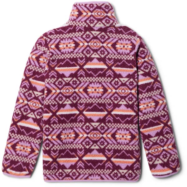Sweat polaire COLUMBIA HELVETIA HALF SNAP FLEECE MARIONBERRY CHECKERED PEAKS/FADED PEACH/GUMDROP
