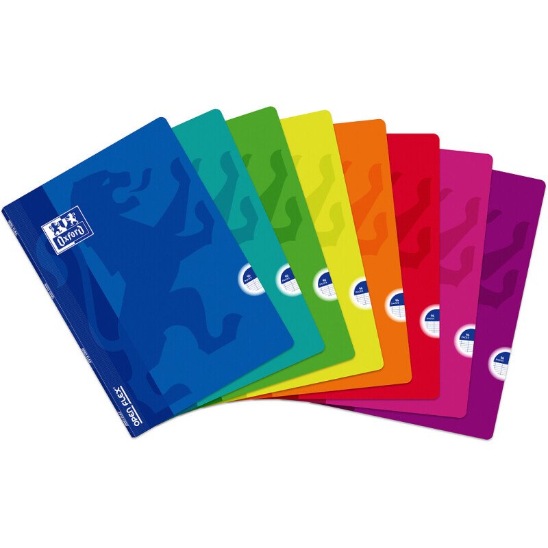 Cahier OpenFlex A4 grands carreaux Seyès 96 pages agrafées couverture polypro