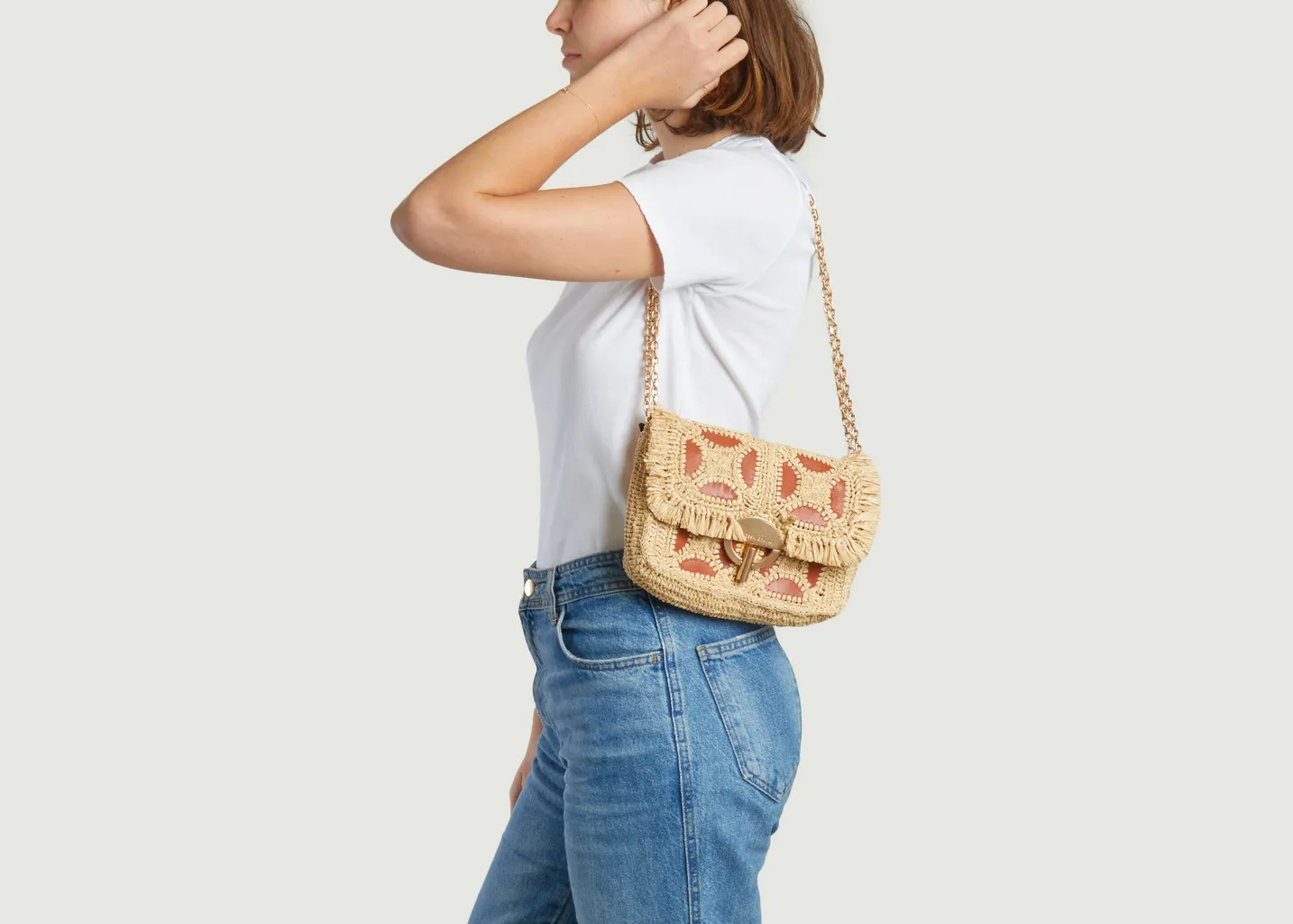 Sac Moon en raphia Vanessa Bruno