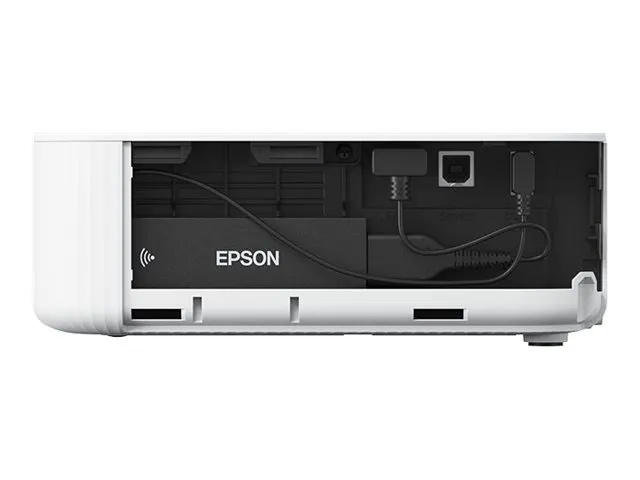 Epson CO-FH02 - 3LCD-projektor - bærbar - 3000 lumen (hvid) - 3000 lumen (farve) - Full HD (1920 x 1080) - 16:9 - 1080p - sort/hvid - Android TV