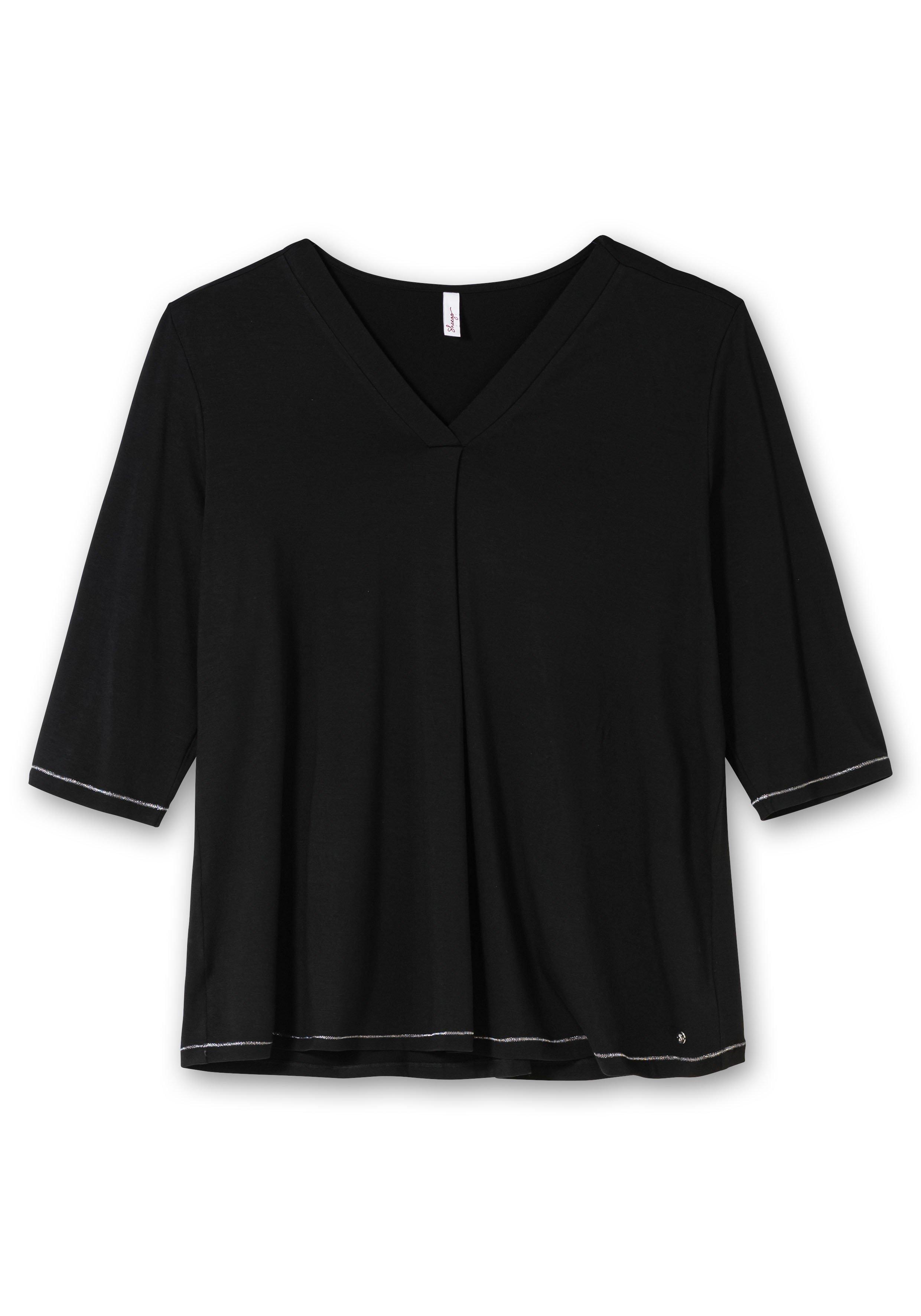 3/4-Arm-Shirt in leichter A-Linie, mit  TENCEL™ Lyocell