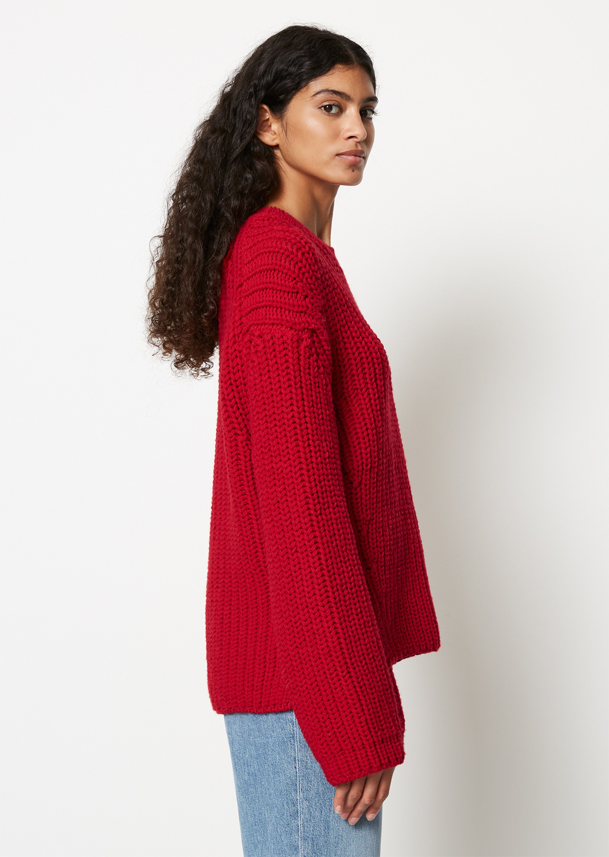 Grobstrick-Pullover looseaus softer Schurwolle