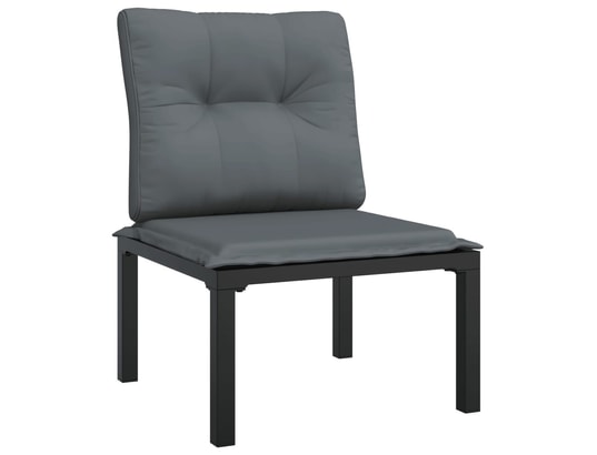 LES TENDANCES - Salon extérieur Salon de jardin-noir-5 places-62x62x68-490291
