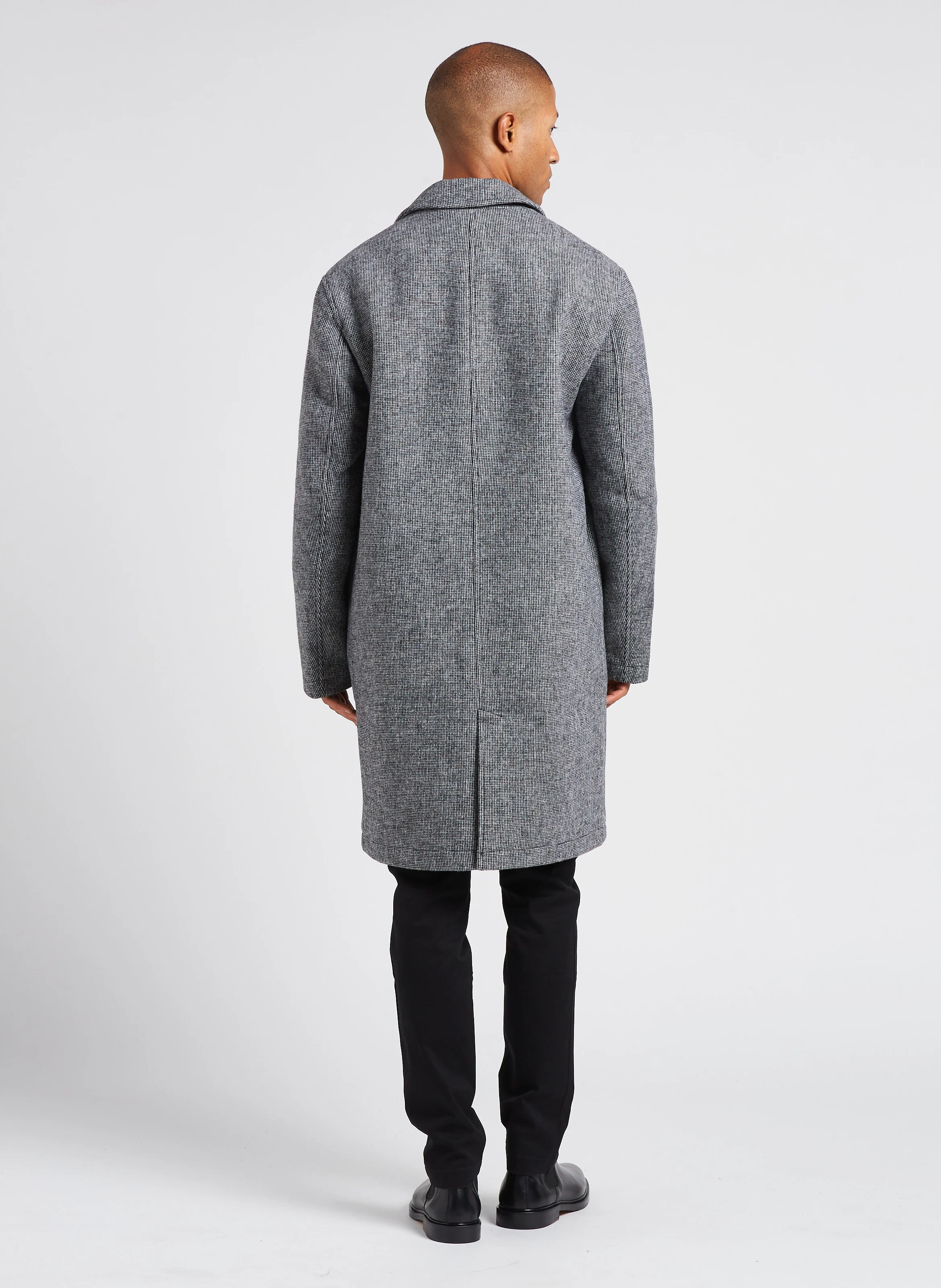 BLANNI - Manteau midi en laine mélangée| Noir