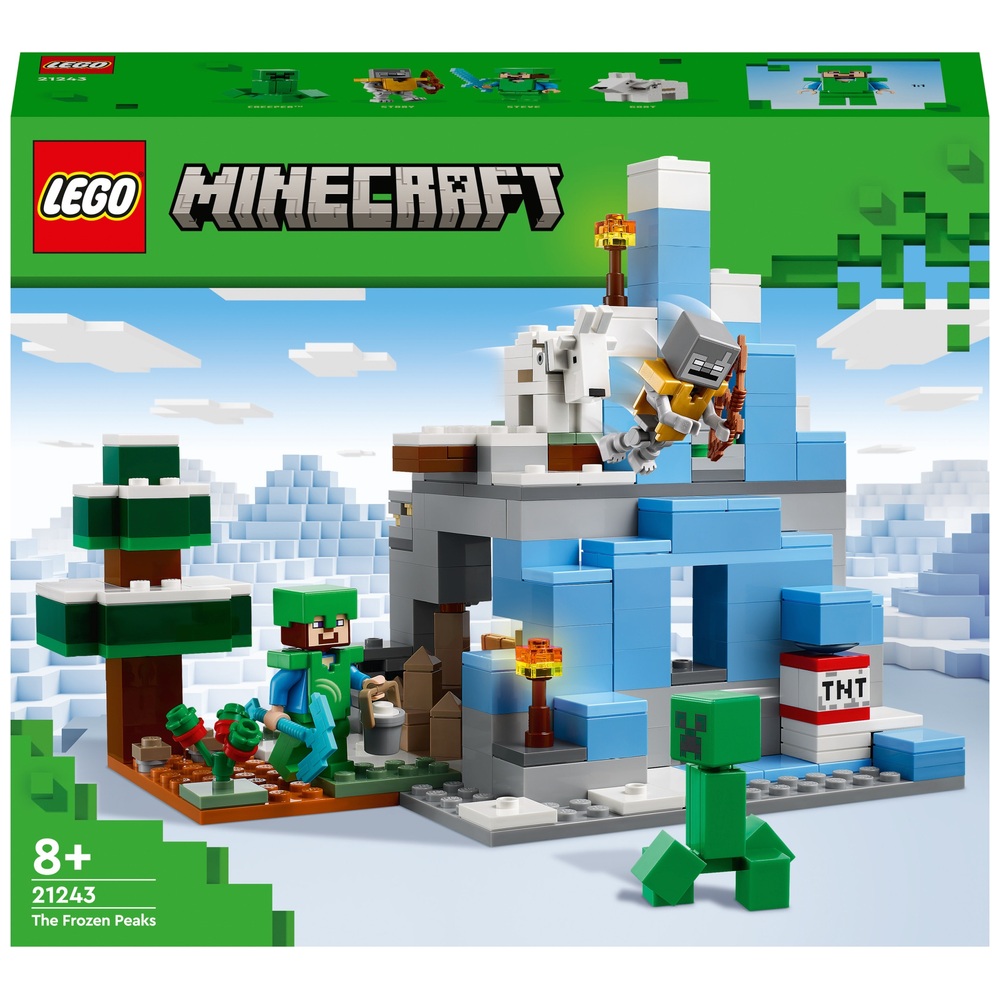 LEGO Minecraft 21243 Das Set „Die gefrorenen Gipfel“
