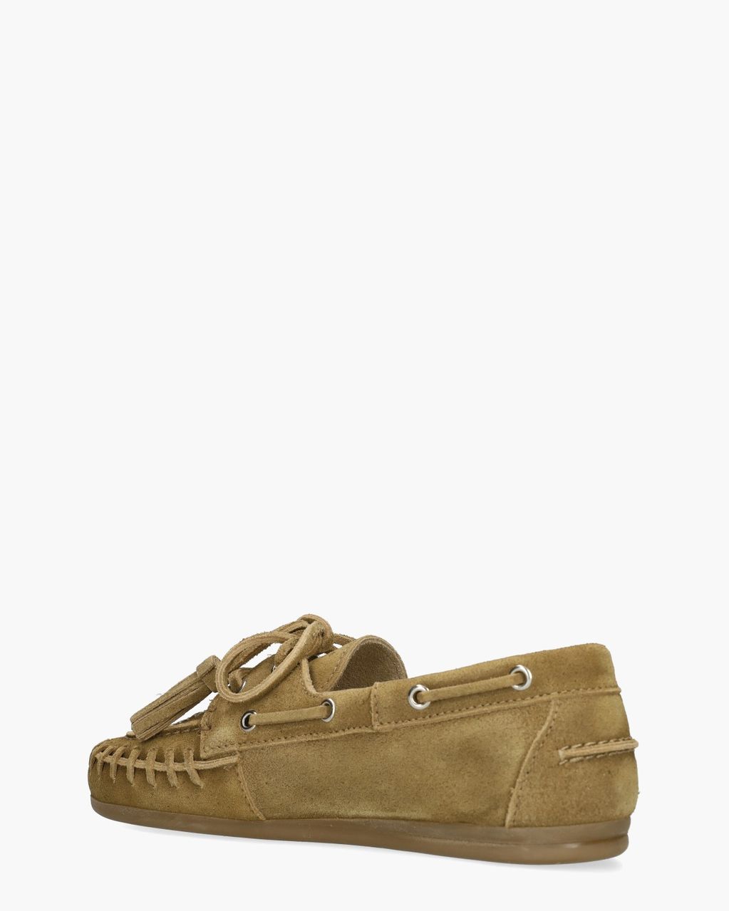 Posa Boat Loafer Fringe Brushed Lichtbruin Dames Veterschoenen