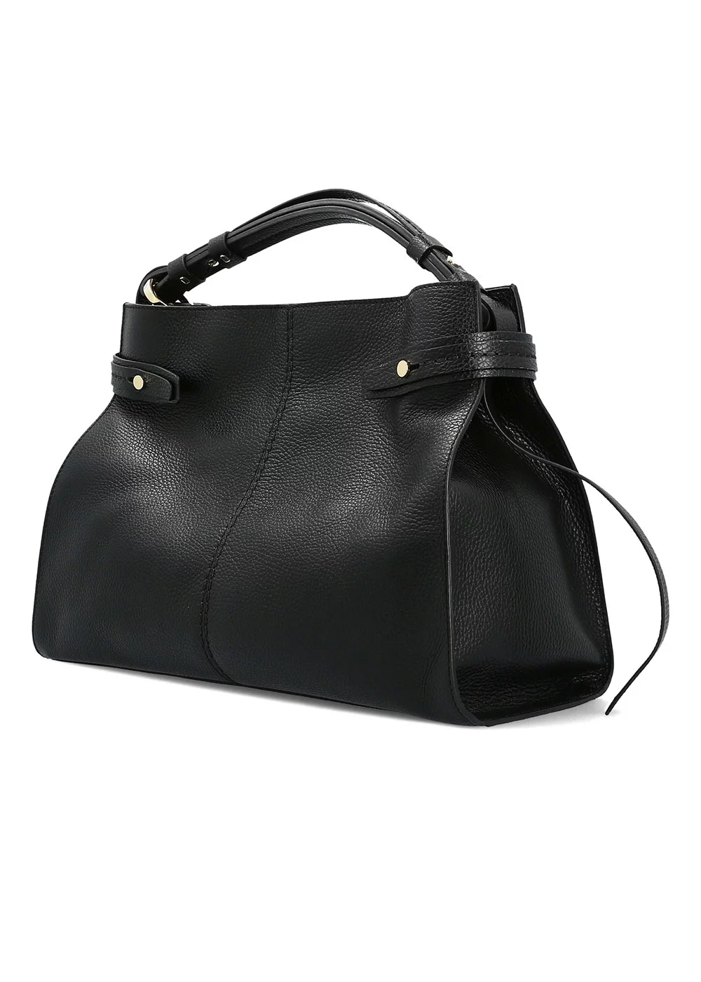 PORTE MAIN ANTOINETTE CUIR NOIR