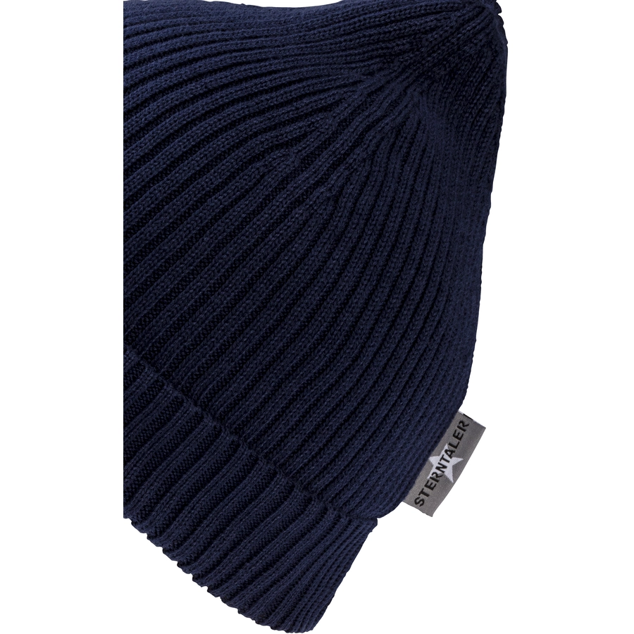 Sterntaler GOTS Strickmütze Rippe marine