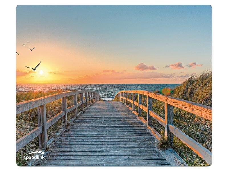 Speedlink Bedruckte Mausmatte Beach Mehrfarbig Rutschfeste und antistatische Mausunterlage