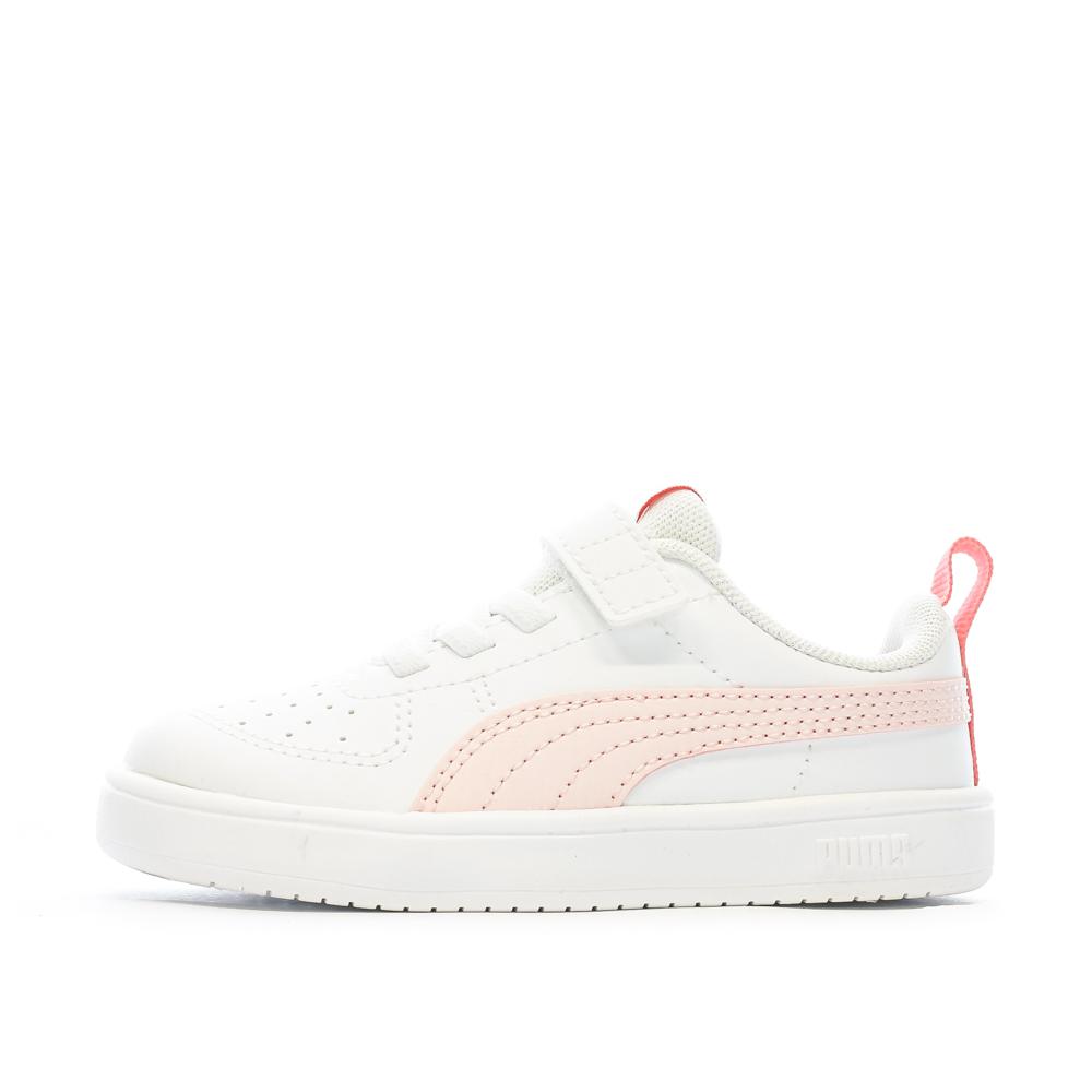 Puma Baskets Blanche/Rose Fille Puma Rickie