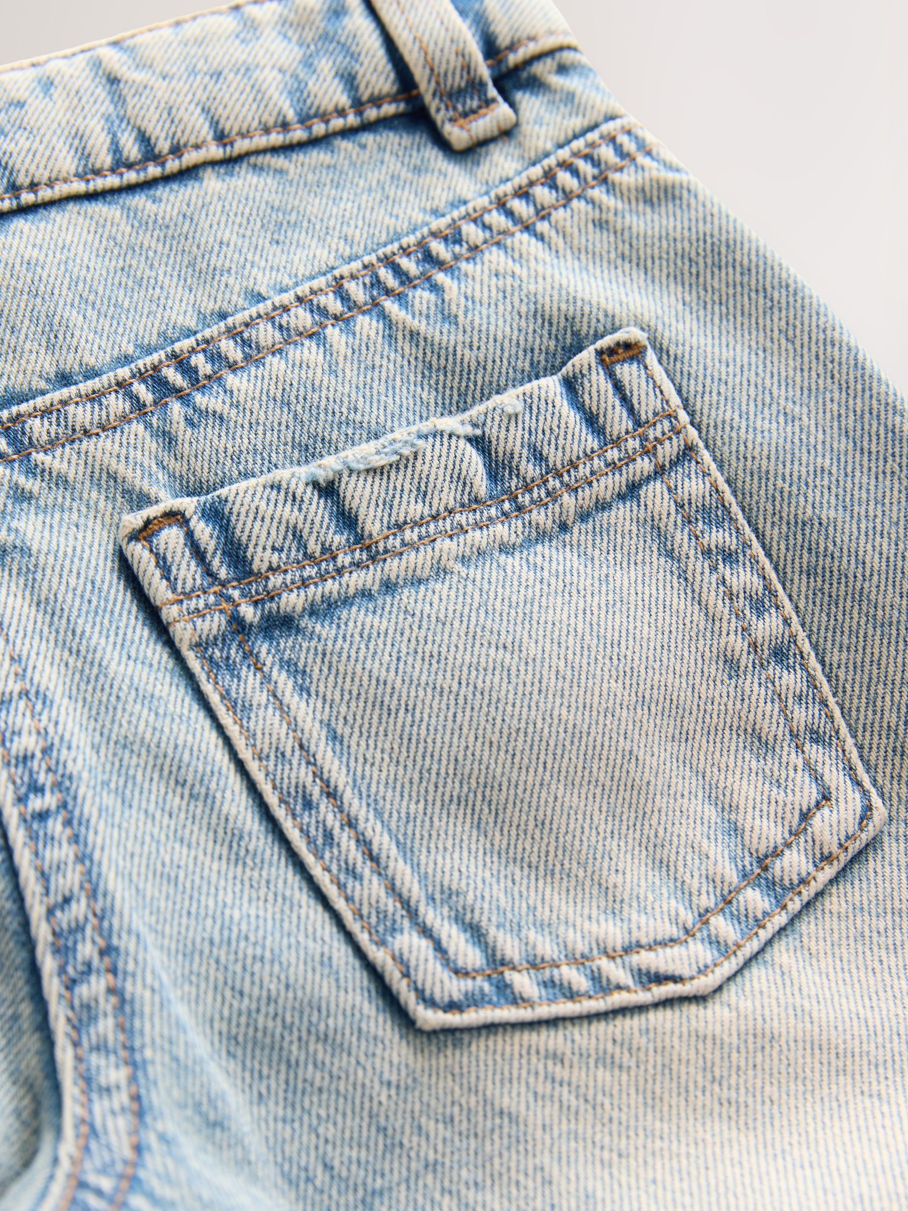 Denim - Fray Seam Jeans met wijde pijpen (3-16jr)