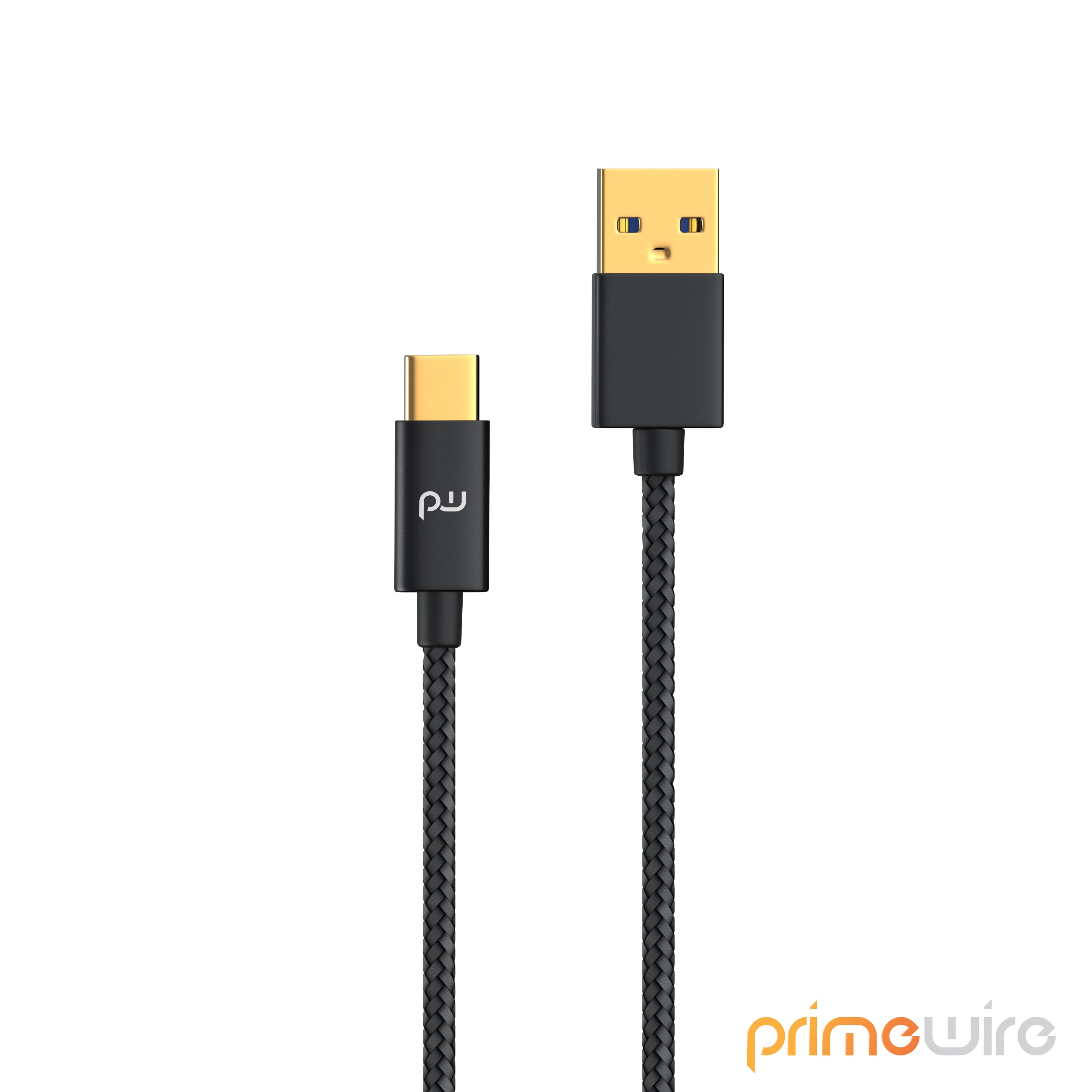 Primewire USB-C 3.1 Kabel, USB Typ C zu Typ A, Datenkabel, Ladekabel, Nylonmantel, bidirektional, Geschirmt - 0,5m