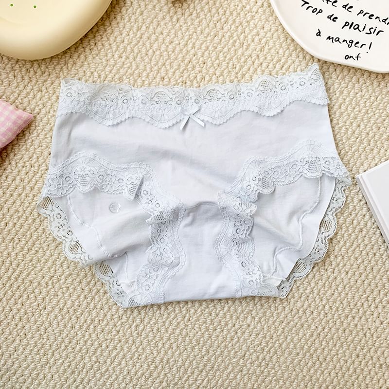 Nikiki - Kanten panty met effen strikpaneel