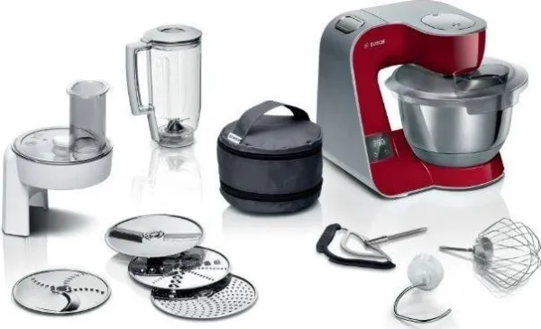 Bosch MUM5 MUM5X720 - Køkkenmaskine - 1000 W - dybrød/sølv
