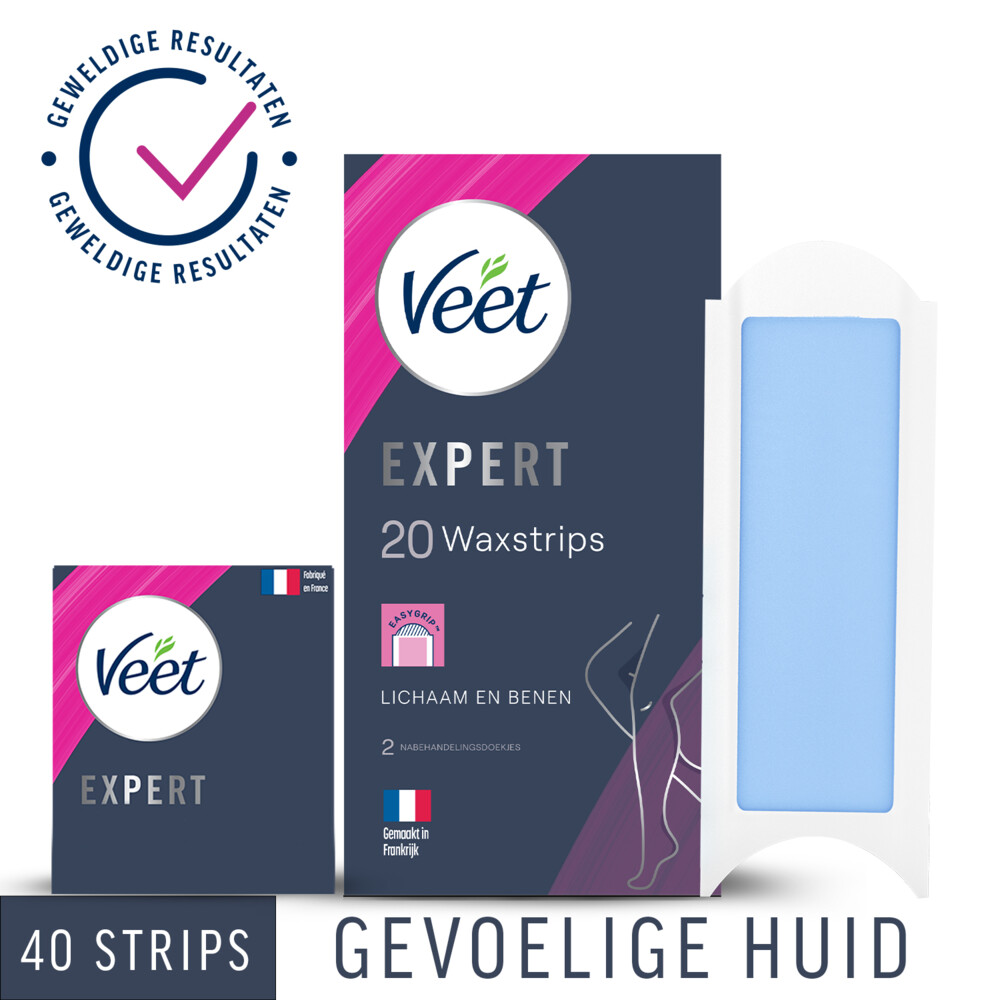 Veet Expert Koude Waxstrips Benen Normaal20 stuks