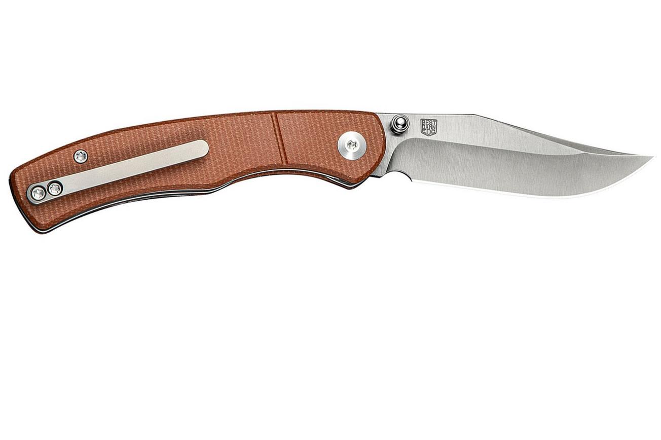 Civivi Clingman C23065-3 Satin Finished Nitro-V Brown Canvas Micarta, zakmes, Taylor Martin design