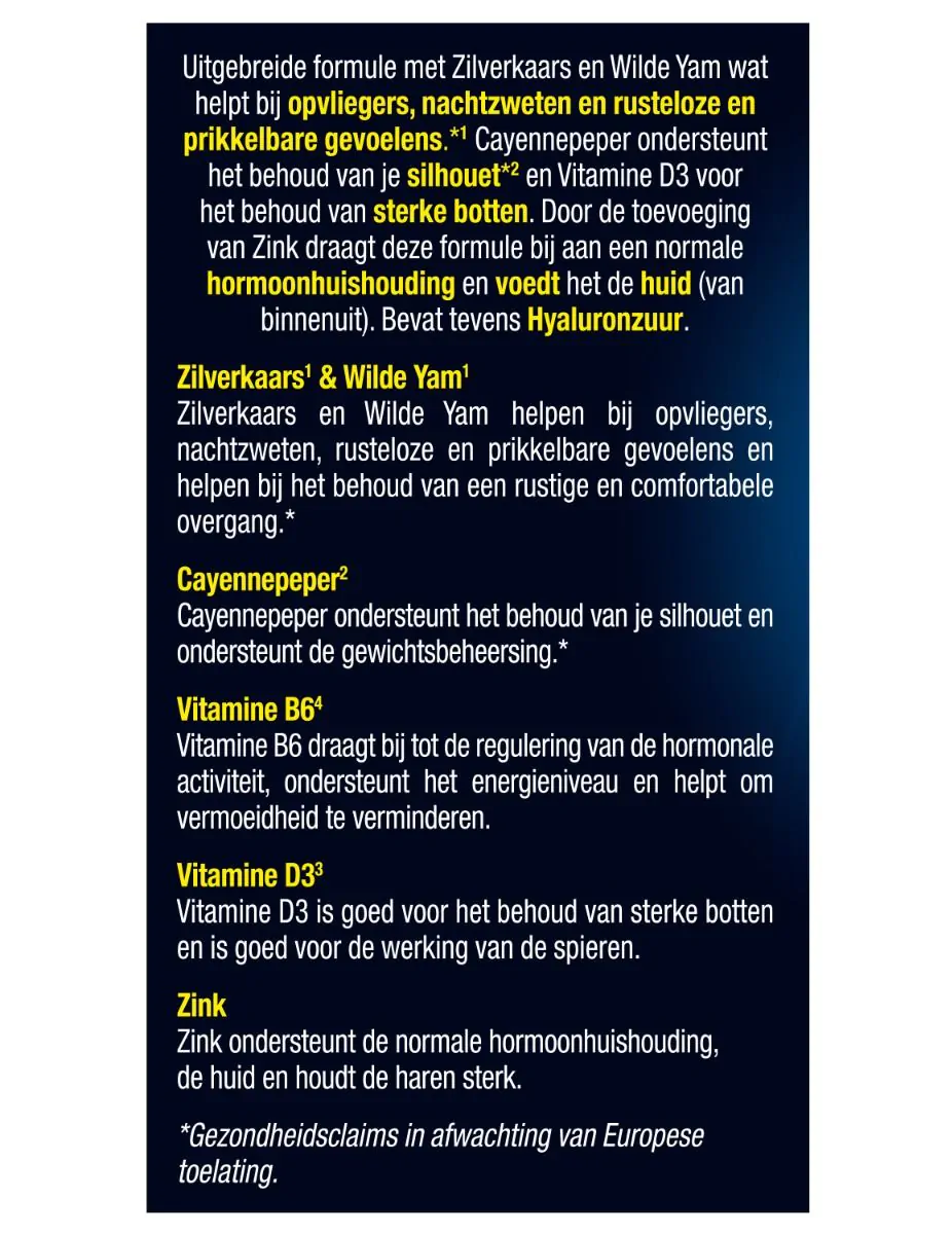 Overgang Balans tabletten