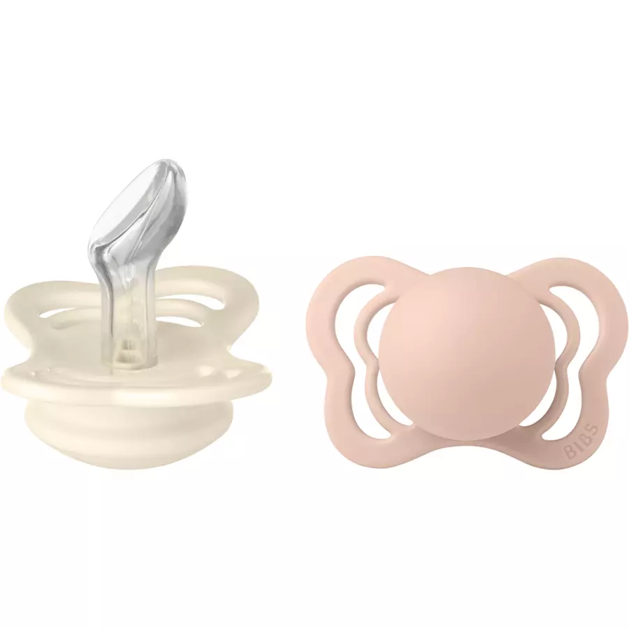 BIBS® Schnuller Couture Ivory  Blush Silikon 0-6 Monate, 2 Stk.