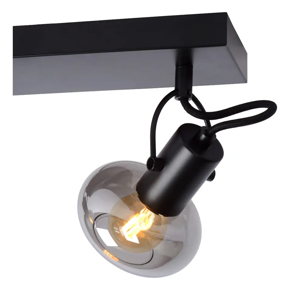 Lucide plafondspot Madee - zwart - 38x9x18 cm