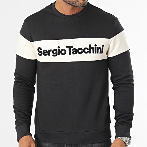 Sweat Crewneck 40675 Front Noir Blanc