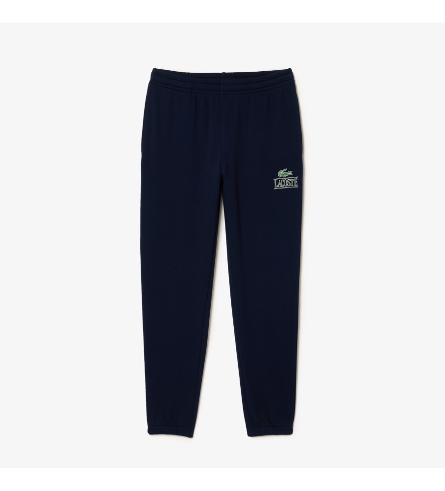 Calça de treino Lacoste Jogger, estampa azul-marinho