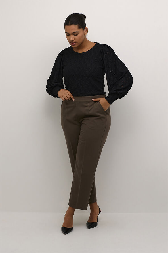 Kaffe Curve KCtina Lace Blouse Black deep