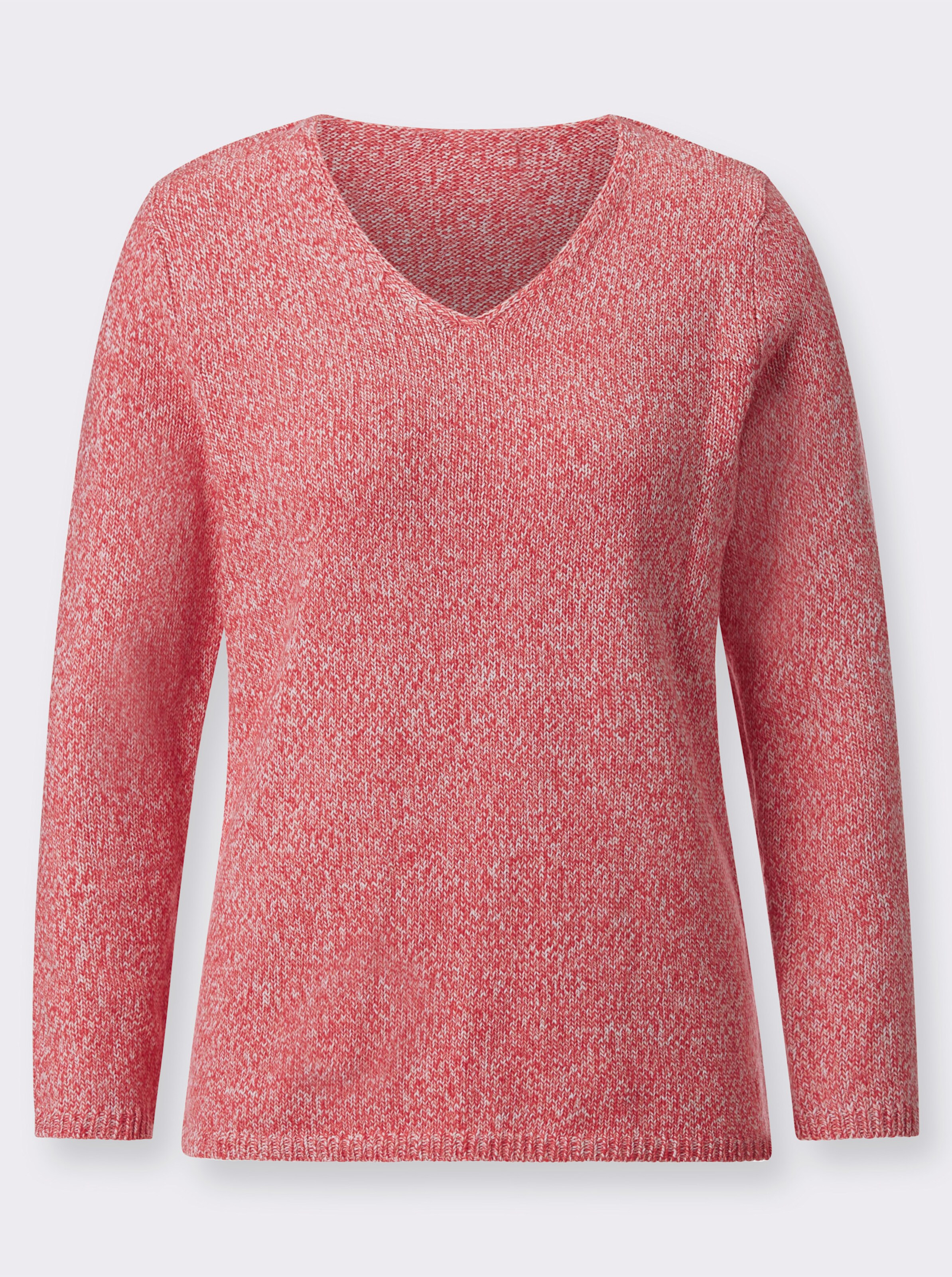 Strickpullover aus Melangegarn