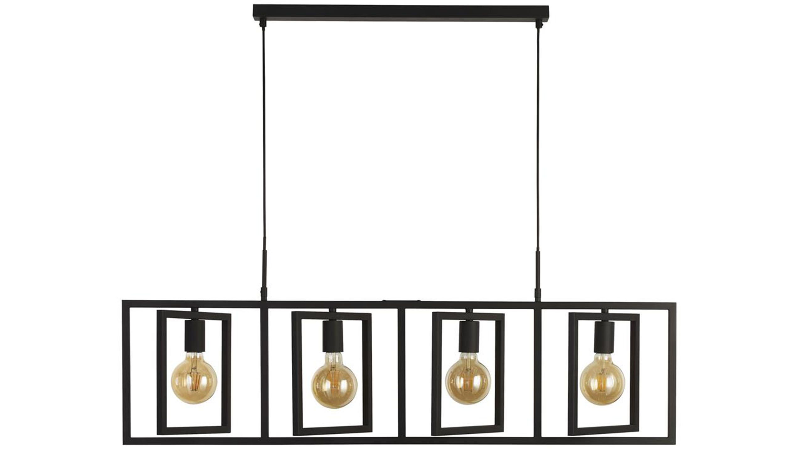Hanglamp 23203-4BK Plaza B113.5 x D25 cm