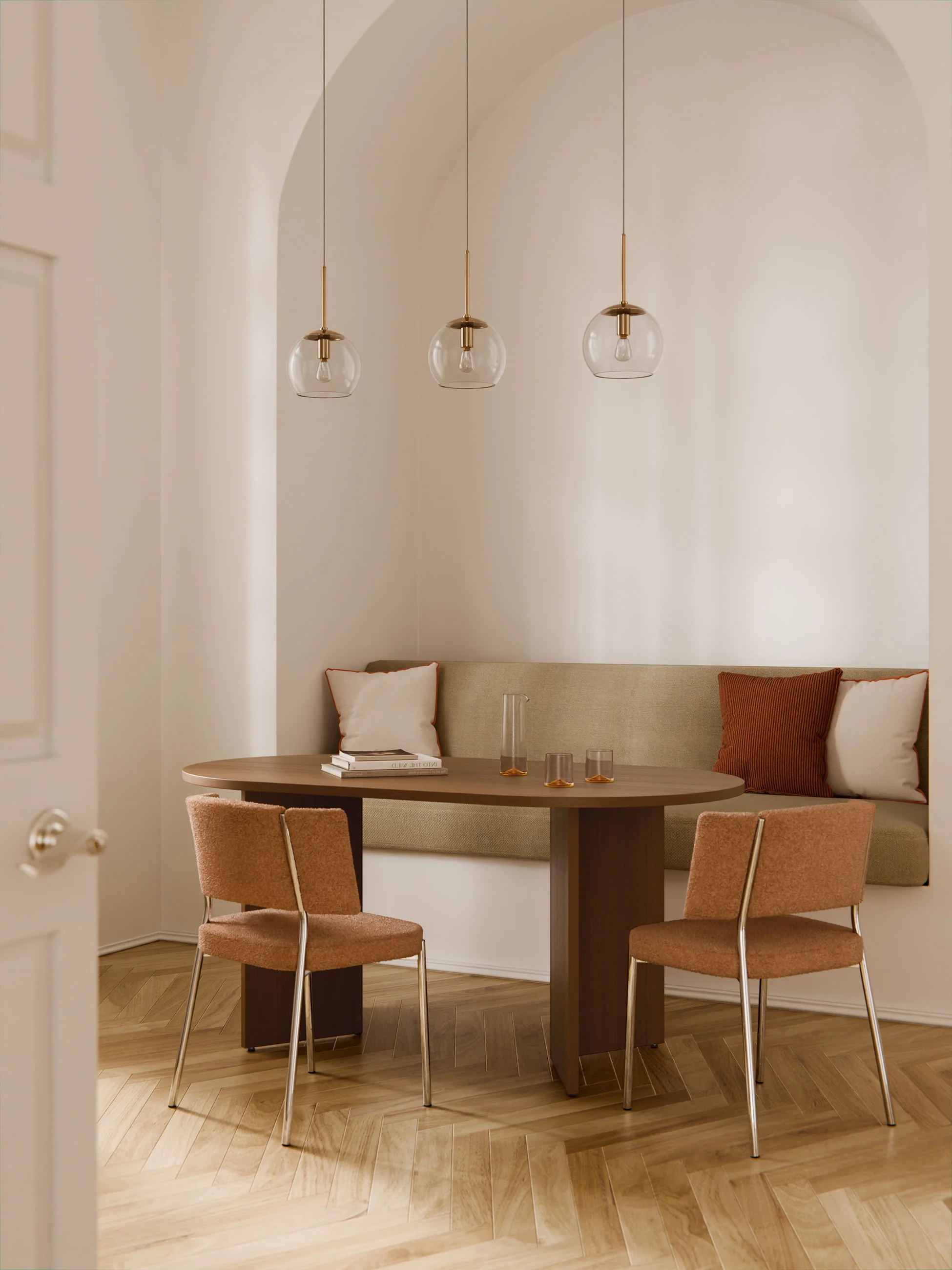Ovale houten eettafel Toni, in verschillende formaten