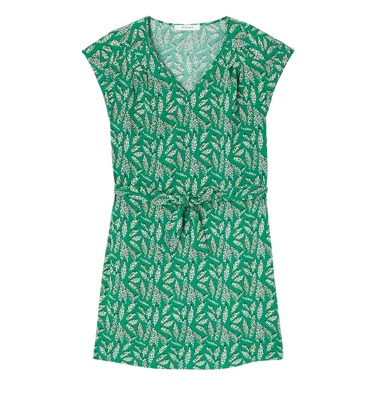Robe courte imprimée Femme - Imprimé vert