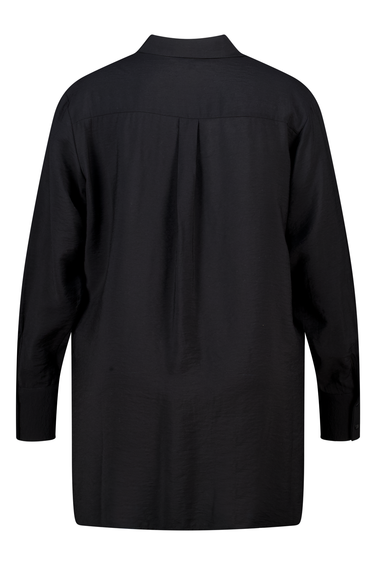 Halflange blouse met sier zakken Zwart