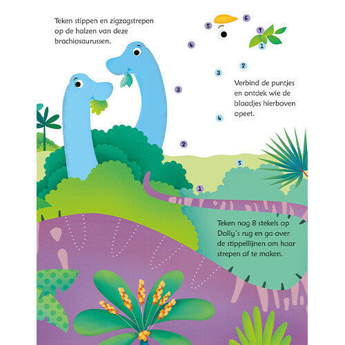 Uitgeverij usborne uitwisboek dinosaurusspelletjes