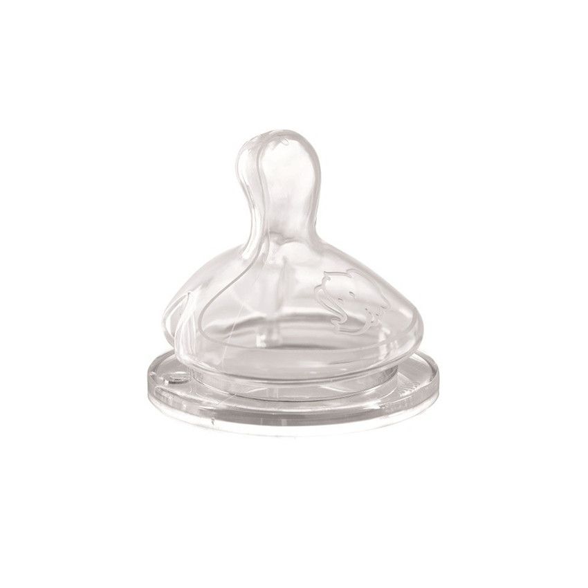 Lot de 2 tétines premium - Débit lent - Blanc