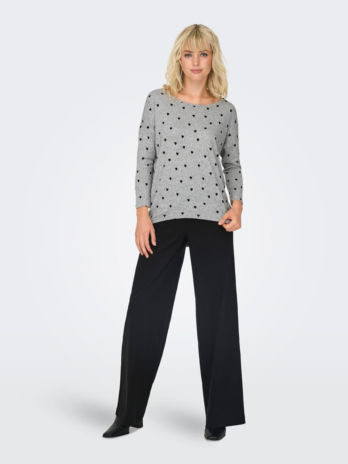 ONLELCOS Top Light Grey Melange