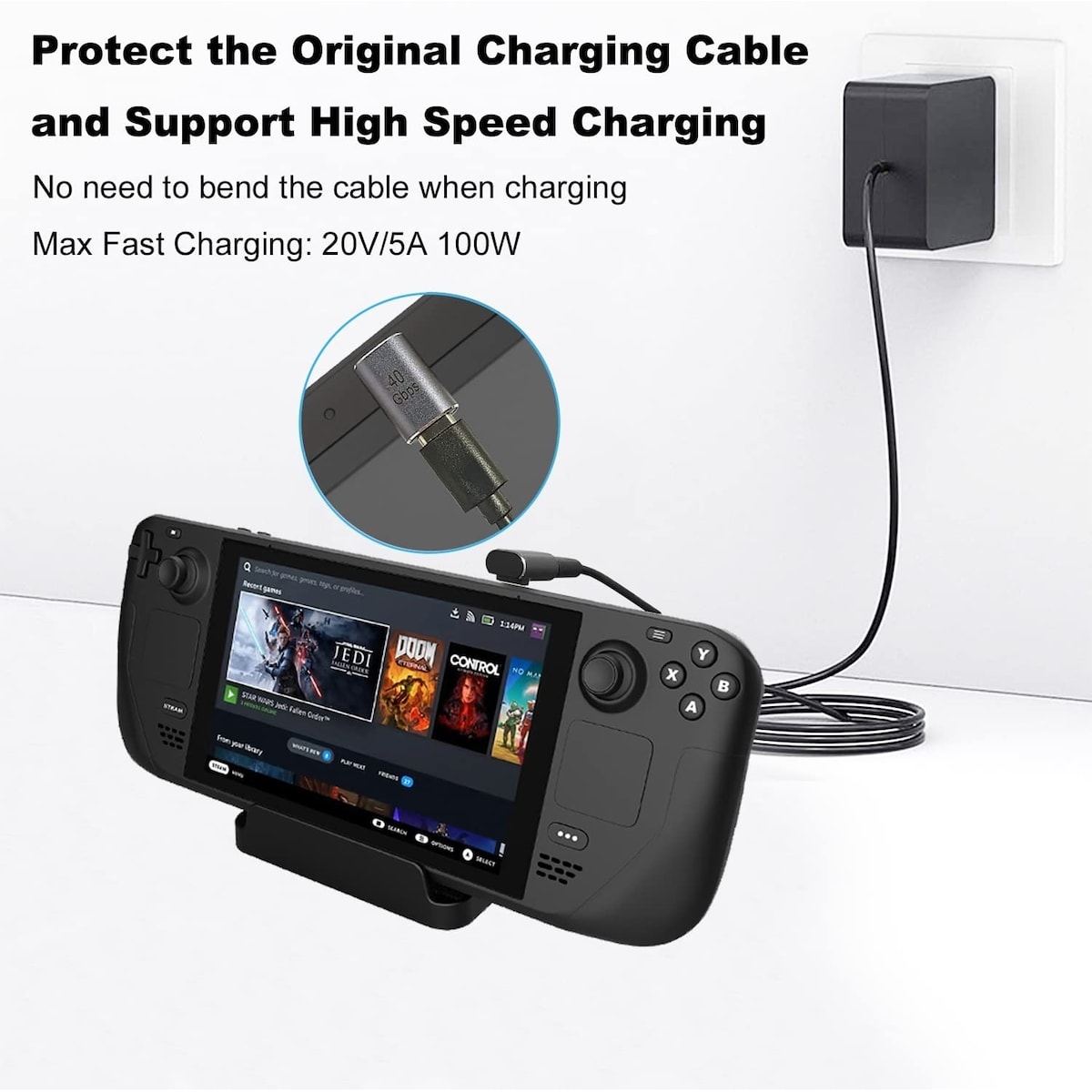 NÖRDIC USB4 vinklet adapter hann til hunn 40G 8K60Hz PD240W