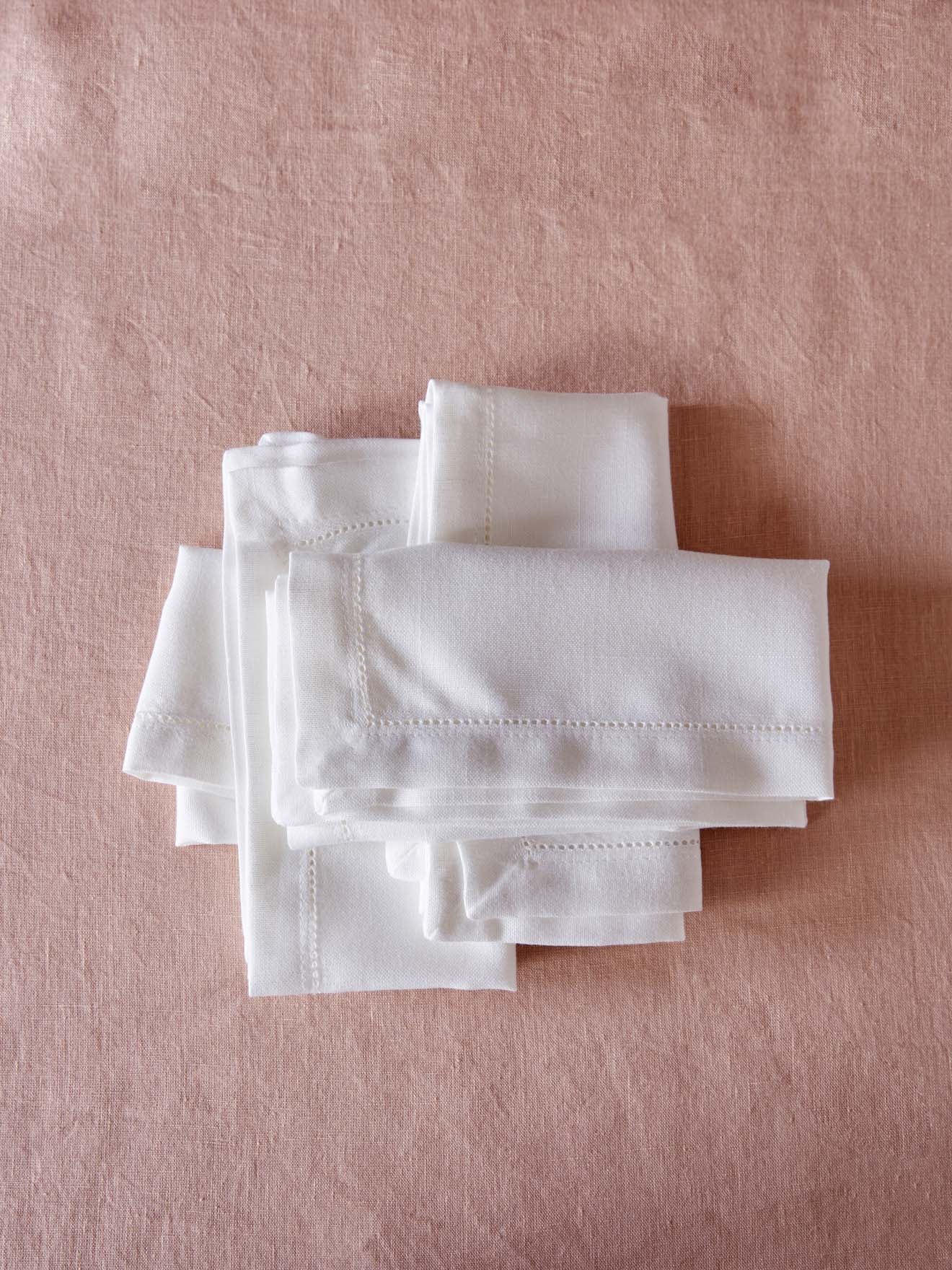 Serviette de table en coton/lin par lot de 4