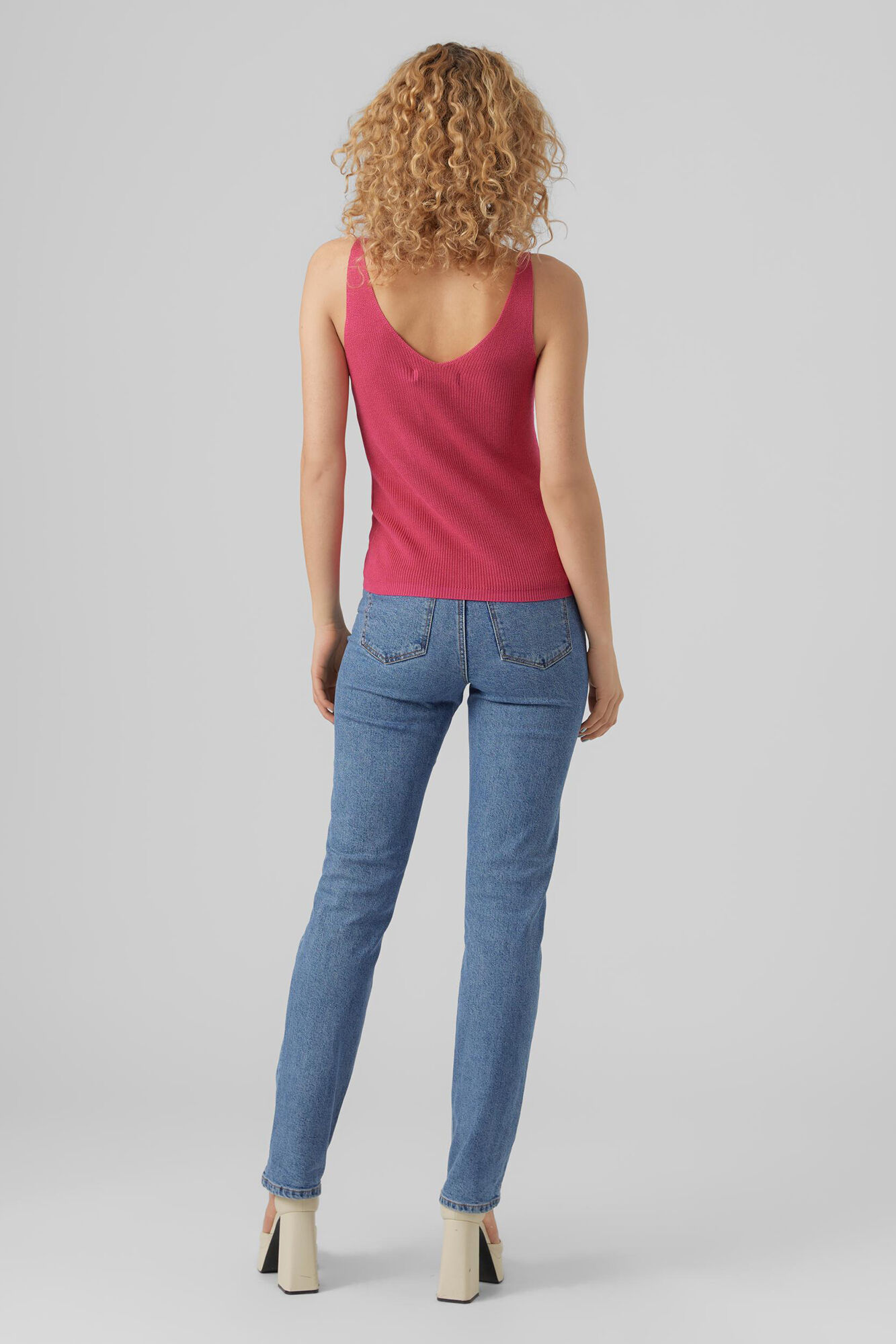 Top de alças finas - Rosa
