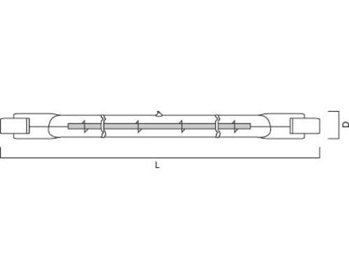 Dimbare halogeenlamp R7S/80W 1395 lm 2900 K warm wit L 78 mm