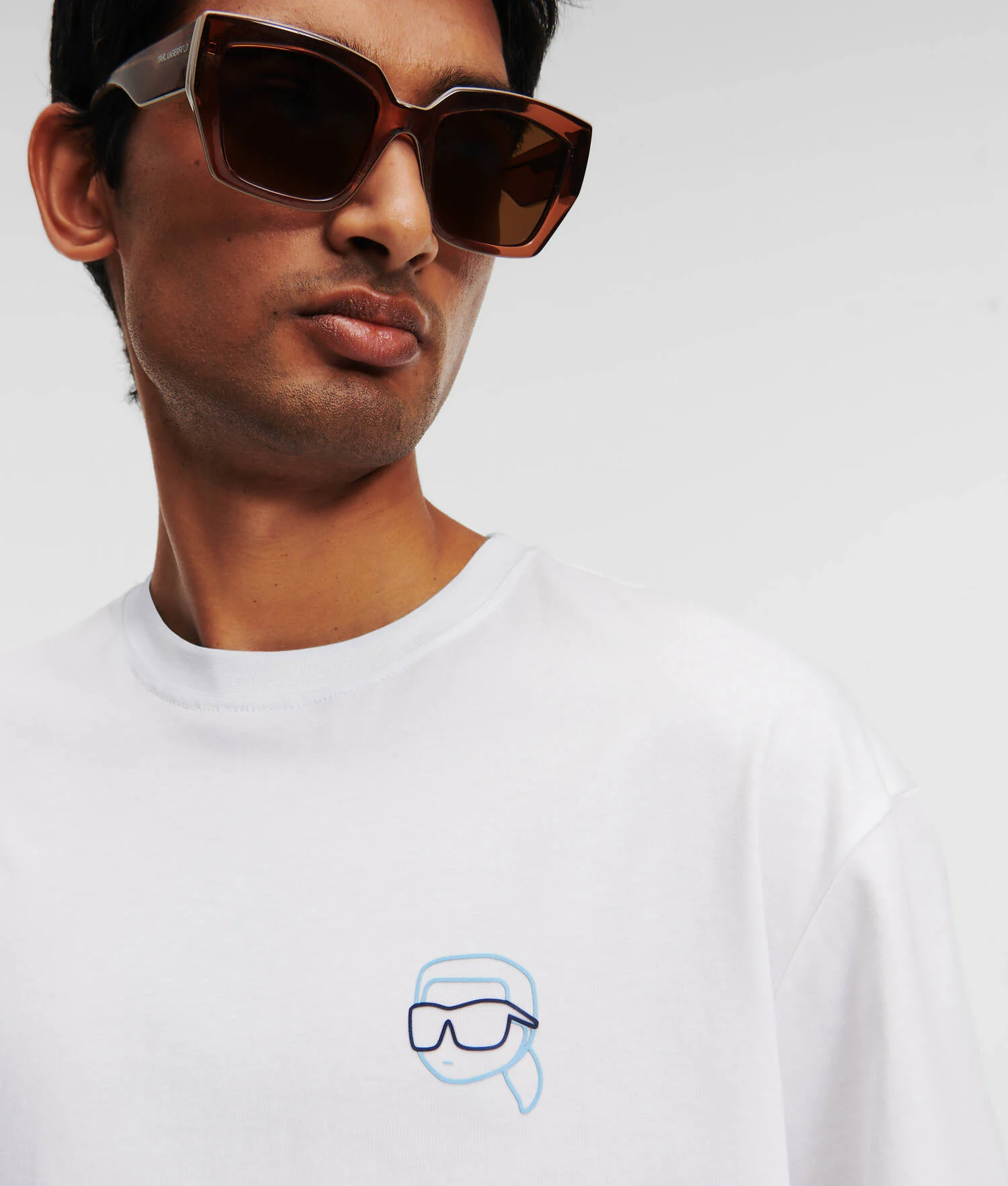 T-SHIRT AVEC EMPIÈCEMENT K/IKONIK À L'EFFIGIE DE KARL