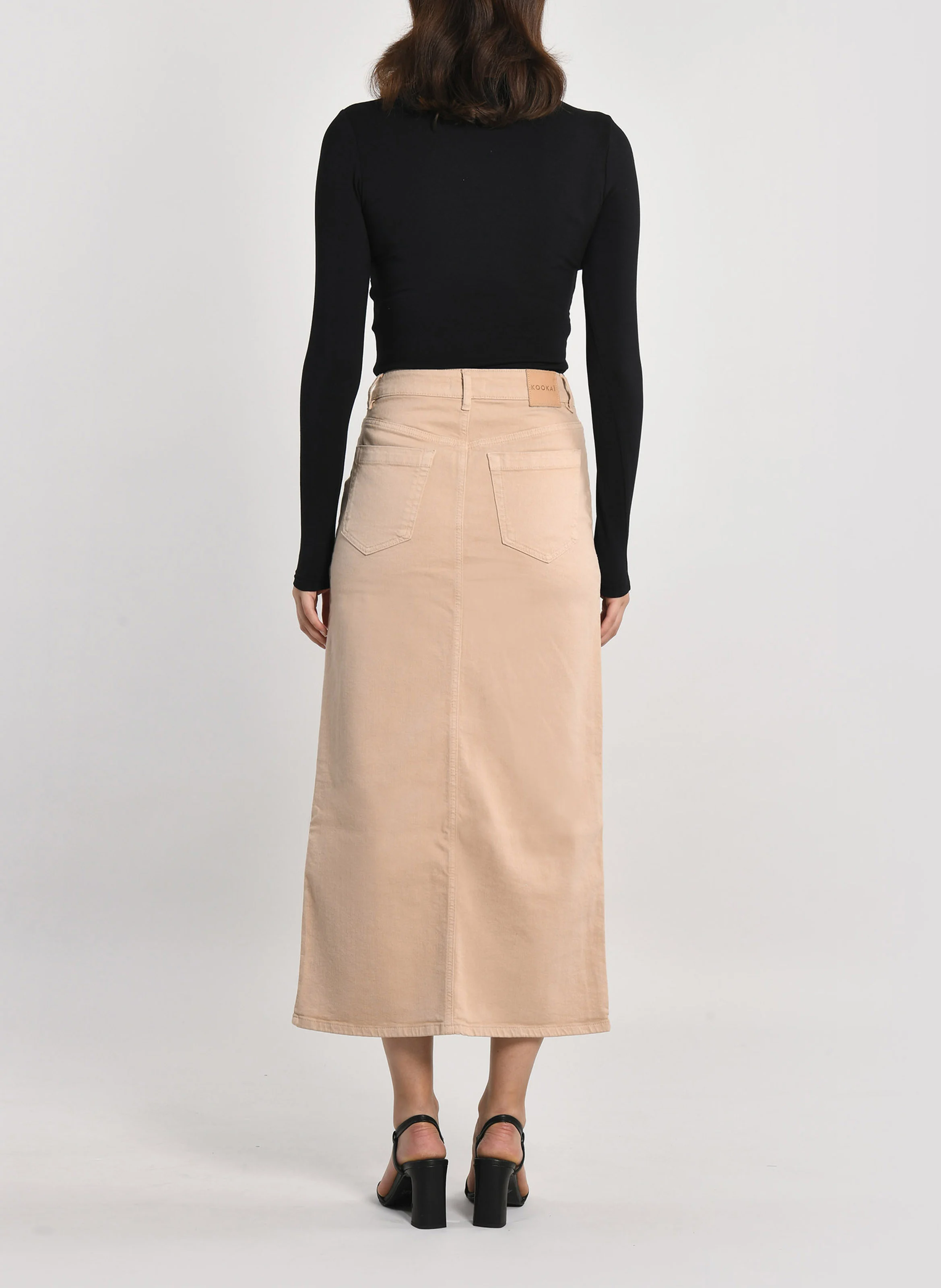 THADEE - Jupe midi en coton | Beige