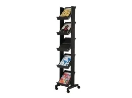Brochurestativ Paperflow® Easydisplays med 5 hylder, sort